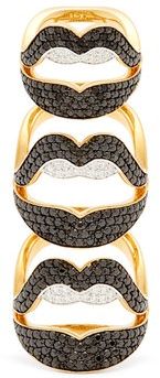 Ménage À Trois Lab-sapphire & Gold-vermeil Ring - Womens - Black