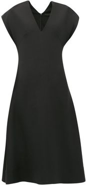 Wardrobe. nyc - Release 05 V-neck Cap-sleeve Silk-crepe Dress - Womens - Black