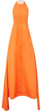 Helosie Racerback Cloqué Gown - Womens - Orange