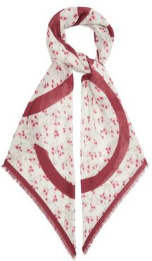 Anagram Floral-print Modal-blend Scarf - Womens - Red