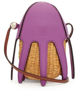 Ice Cream Wicker Cross-body Bag - Womens - Purple Multi