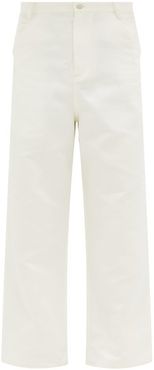 Wide-leg Cotton And Linen-blend Trousers - Mens - Cream