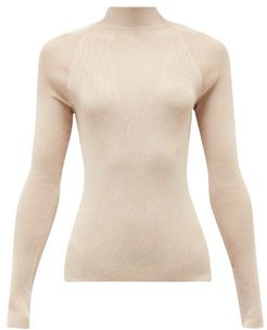 Kiena Cutout-back Jersey Sweater - Womens - Light Pink