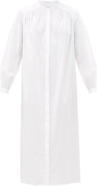 Bea Cotton-blend Poplin Midi Shirt Dress - Womens - White