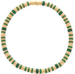 Malachite & 18kt Gold-plated Necklace - Womens - Green