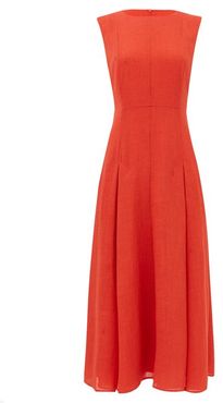 Melina Voile Midi Dress - Womens - Red