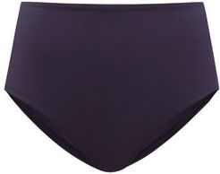 Sol High-rise Bikini Briefs - Womens - Navy