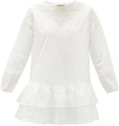 Dana Ruffled Organic-cotton Blouse - Womens - White