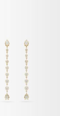 Envoy Diamond & 18kt Gold Drop Earrings - Womens - Gold
