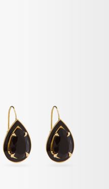 Lab-onyx, Enamel & 14kt Gold Drop Earrings - Womens - Black