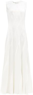 Sleeveless Grained-satin Gown - Womens - Cream