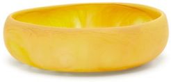 Rock Marbled-resin Bowl - Yellow