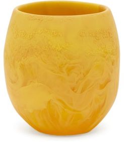 Rock Large Marbled-resin Cup - Yellow