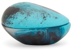 Volcanic Small Marbled-resin Jar - Blue
