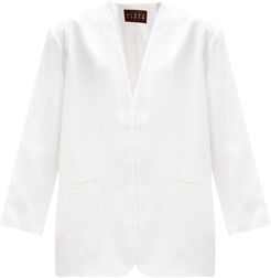 Sokol Single-breasted Linen Jacket - Womens - White