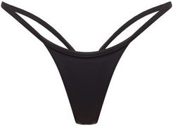 Kashmir Slender-strap Bikini Briefs - Womens - Black