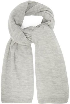 Sheer Knitted Cashmere Scarf - Womens - Grey Marl
