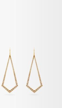 Diamond & 18kt Gold Kite-drop Earrings - Womens - Gold