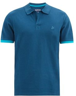 Palatin Logo-embroidered Cotton Polo Shirt - Mens - Blue