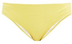 Cancun Honeycomb-effect Bikini Briefs - Womens - Yellow