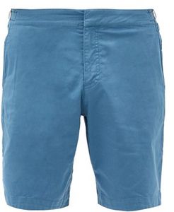 Dane Ii Cotton-blend Twill Shorts - Mens - Blue