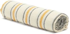 Striped Linen Beach Towel - Mens - Navy White