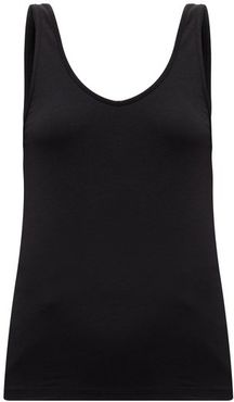 Scoop-neck Tank Top - Womens - Black