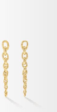 Edges 18kt Gold Chain Earrings - Womens - Gold