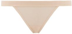 Silky Semi-sheer Thong - Womens - Pink