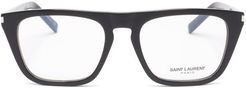 Flat-top Square Acetate Glasses - Mens - Clear