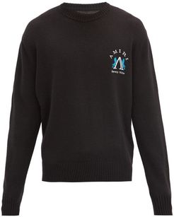 Beverly Hills Logo-embroidered Sweater - Mens - Black