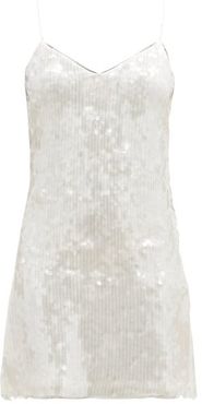 Mustique Sequinned-jersey Mini Dress - Womens - White