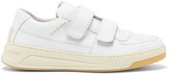 Perey Face-logo Leather Trainers - Mens - White
