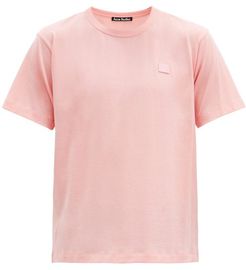 Nash Face-appliqué Organic-cotton T-shirt - Mens - Pink