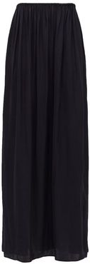 Silhouette Voile Maxi Skirt - Womens - Navy