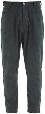 Relaxed Cotton-blend Bouclé Trousers - Mens - Green