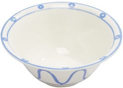 Serenity Porcelain Salad Bowl - Blue White