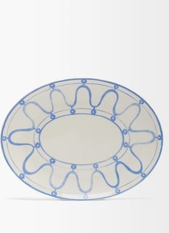 Serenity Porcelain Serving Platter - Blue White