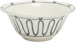 Kyma Porcelain Salad Bowl - Green White