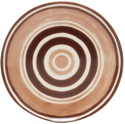 Maze Porcelain Dessert Plate - Brown Multi