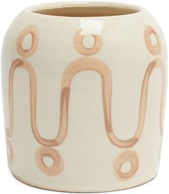 Cycladic Ceramic Pottery Vase - Beige White