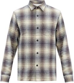 Sol Jacquard-checked Cotton-twill Shirt - Mens - Navy Multi