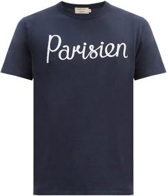 Parisien-print Cotton-jersey T-shirt - Mens - Navy