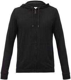 Basel Micromodal-blend Hooded Pyjama Sweatshirt - Mens - Black