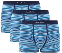Pack Of Three Striped Cotton-blend Boxer Briefs - Mens - Navy Multi