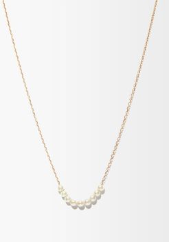 Akoya Pearl & 14kt Gold Lariat Necklace - Womens - Pearl