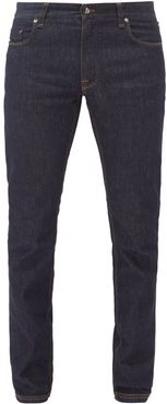 Striped-pocket Slim-leg Jeans - Mens - Blue