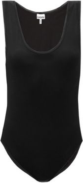 Scoop-neck Jersey Bodysuit - Womens - Black