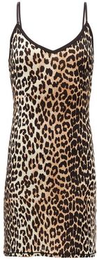 Leopard-print Jersey Mini Dress - Womens - Leopard