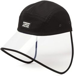Transparent-brim Cotton Bonnet Hat - Mens - Black